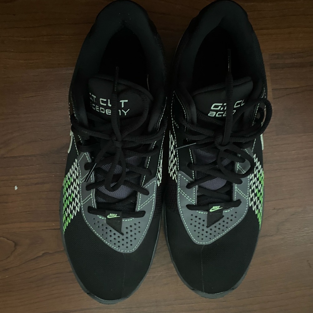 Nike Black and Green Athletic Shoes